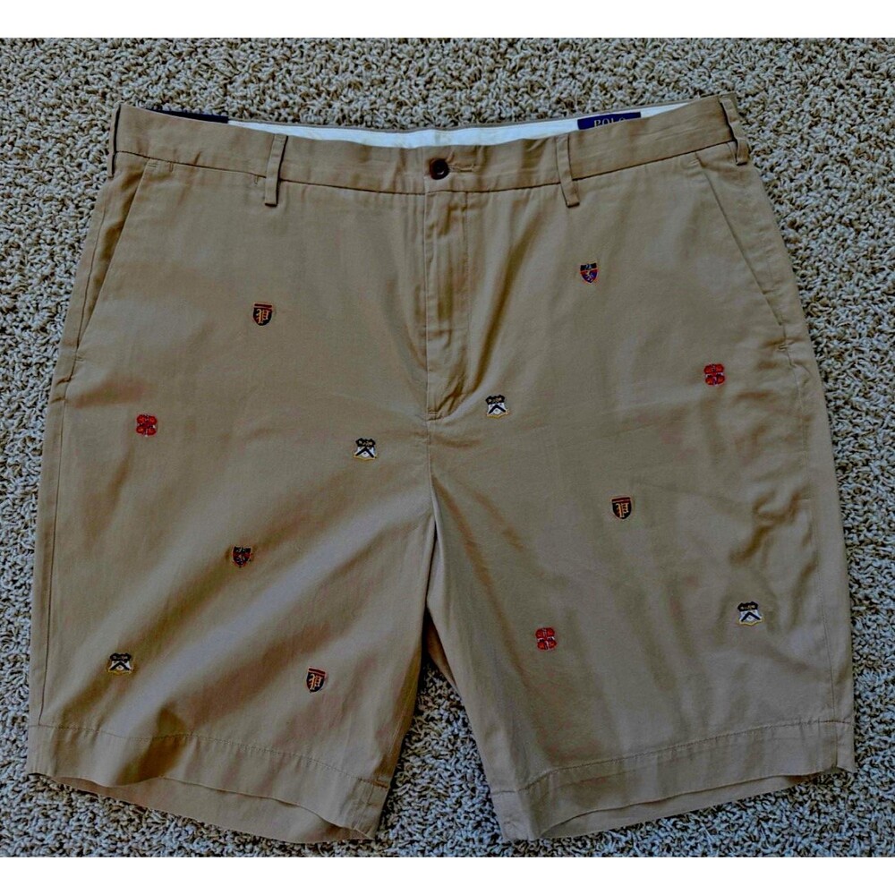 Polo Ralph Lauren Stretch Classic Fit Chino Shorts Mens 40 x 9 Crest Shields NWT